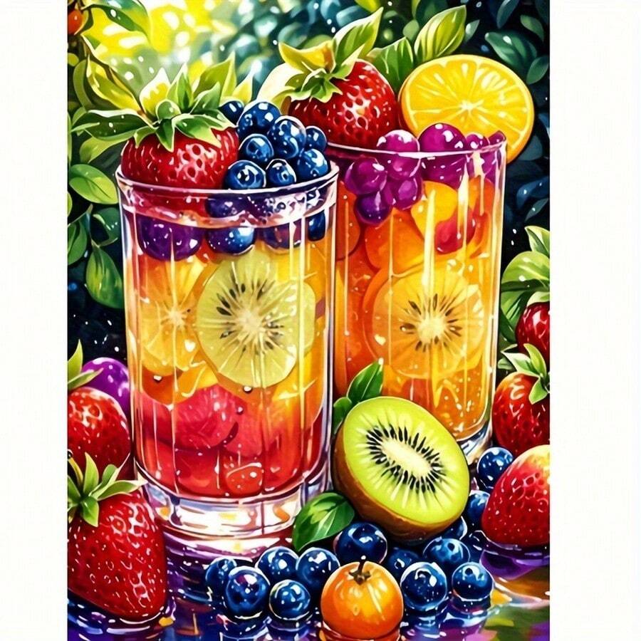 1pc - DIY Handmade 5D Diamond Painting Kit, Suitable For Adults And Beginners, Craft Supplies, Applicable For Living Room, Bedroom, Office, Wall Decor Art. - round diamond - View 1