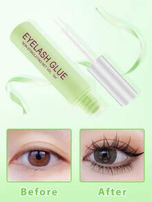 1 buah lem bulu mata transparan 5ml, lem bulu mata palsu super lengket tahan air, lem bulu mata gaya kuas, cepat kering & tahan lama. - Putih - View 5