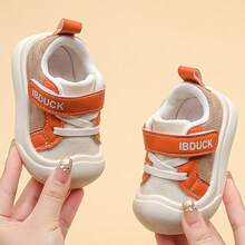 Children's Colorblock Canvas Sneakers, Breathable Non-Slip Soft Sole Casual Shoes, Contrast Color Versatile, Suitable For Daily School And Outdoor Activities - Orange - View 5