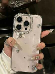 Casing Ponsel Kristal Mengkilap, Kompatibel Dengan IPhone 16, 15, 14, 13, 12, 11 Pro Max, Perlindungan Penuh (Film Lensa Hanya Untuk Tampilan Foto, Produk Sebenarnya Tidak Termasuk Film Lensa) - Clear - View 27