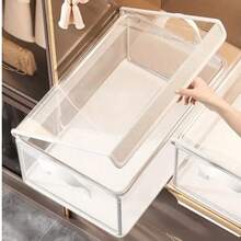 1pc Transparent Handbag Storage Box, Space-Saving Closet Organizer, Portable Dust-Proof Bag Storage Box, Can Store Handbags, Dresses, Women's Clothing And Accessories, Multi-Purpose Suitable For Snacks, Kitchen, Bathroom, Dorm And Travel Use - Multicolor - View 10