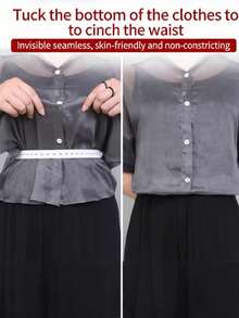 1 Buah/2 Buah Sabuk Pengikat Bawah Baju yang Tak Terlihat, Korset Pinggang Tak Terlihat untuk Kaos dan Kemeja, Tidak Menonjol, Mempersingkat Pakaian Panjang - Beraneka warna - View 5