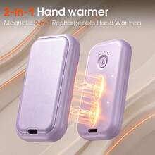 Penghangat Tangan Portabel Mini USB Isi Ulang Magnetik untuk Luar Ruangan, Tipe Terpisah, Kontrol Suhu 3 Kecepatan, Cepat Panas - Beraneka warna - View 2