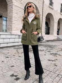 Women Winter Coats - Green - View 5