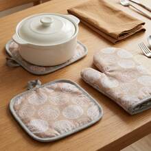 Heat-Resistant Gloves And Pads Set, Suitable For Baking, Cooking, Grilling, Perfect For Holiday Gifts - View 4