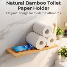 Rak Penyimpanan Tempat Tisu Toilet, Tempat Tisu Handuk Kamar Mandi, Rak Tisu Gulung Dinding Tanpa Pengeboran, Tempat Penyimpanan Ponsel Multifungsi, Tempat Tisu Toilet, Penyimpanan Dinding, Rak Penyimpanan Toilet Hotel/Homestay - View 2