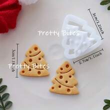 Mini Christmas Gingerbread House Snowman Tree Mold DIY Cookie For Clay/Sugar/Shortbread Christmas Holiday Cake Decorations - White - View 10