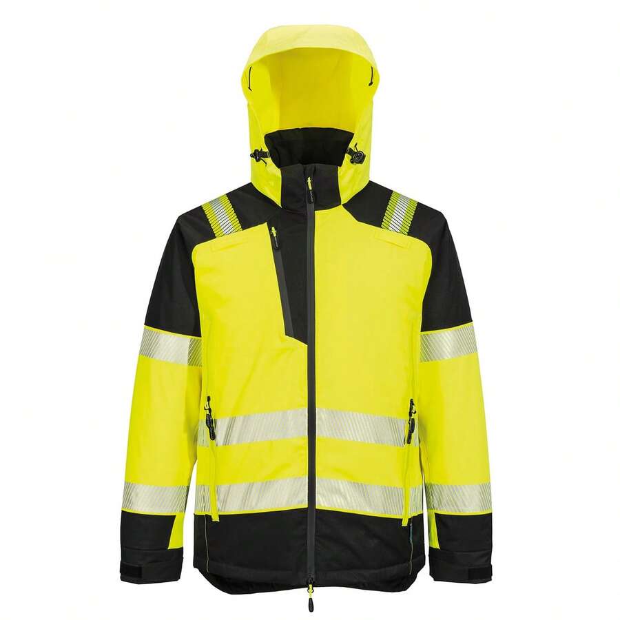 Portwest Mens Hi-Vis Winter Jacket - Yellow/Black - View 1