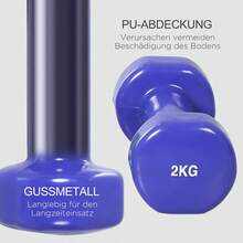 Dumbbell Set, 4 Pairs, 0.5 Kg To 10 Kg, With Case, Cast Iron Dumbbell Set, Hexagonal Design. - Grey + Plastic - View 2