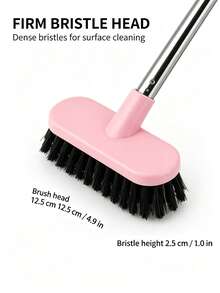 1pc Long Handle Cleaning Brush, Perfect For Bathroom Cleaning. Its Sturdy Bristles Effectively Remove Stubborn Stains. Designed For Convenient Use, Keeping Your Hands Clean. Ideal For Deep Cleaning Toilets. Bathroom Accessory - A - View 3