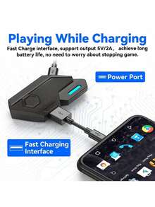 Bộ chuyển đổi bàn phím chuột chơi game cho điện thoại, tay cầm chơi game di động, adapter không dây BT5.0 - Xem 7