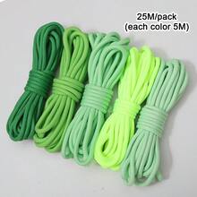 15-35m Diameter 5mm Polyester Braided Rope - 24 Solid Colors, Suitable For Weaving Crafts And Large Hole Bead DIY Projects - Soft Durable Multi-Color Handmade Materials, Bright Color Craft Rope, Beading String - Solid Color Rope - View 15