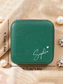 Personalized Jewelry Box - Custom Travel Storage Box With Zipper Closure, Perfect Bridesmaid Invitation Gift, Suitable For Couple Souvenirs, Elegant Design, Wedding Gift - Multicolor - View 11