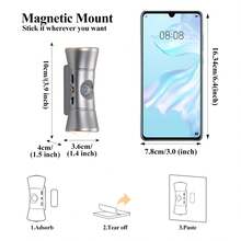 Indoor LED Motion Sensor Christmas Lights ,Smart LED Wall Lamp With Touch Dimming And Sensor Function, Up And Down Lighting Indoor Wall Light 3-Color Adjustable, USB Rechargeable Night Light, Suitable For Hallway, Bathroom, Bedroom - Slim Waist Multi-color - View 10