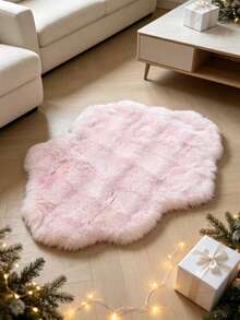 1 pièce Tapis doux asymétrique en forme de nuage hexagonal rose, matériau doux confortable et moelleux, tapis de salon, tapis de chambre, tapis d'entrée, tapis de cuisine, tapis de salle de bain, tapis de salle de jeux, tapis de bureau, tapis de dressing, tapis épaissi, tapis d'automne/hiver, tapis en fourrure, tapis épais - Multicolore - Voir 7