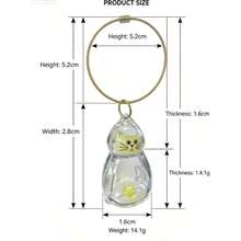 Transparent Cat Fur Memorial Storage Bag Pendant, Kitten Memorial Gacha Pet Hair Collector Capsule Keychain - Charm - View 4