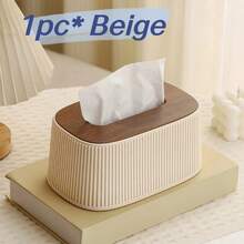1pc Minimalist Striped Tissue Box – Large Size & High Capacity; Stylish "Insta-Worthy" Design; Home Decor; Suitable For Bathroom, Bedroom, Or Living Room; Great Gift For Friends. - View 13