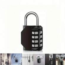 Heavy Duty Waterproof Metal Padlock 4-Digit Combination Lock - Anti-Theft Lock, Suitable For Home, Gym, Locker, Luggage, Boat And Cabinet - Easy To Use Key Lock (Padlock Only) - A - View 8