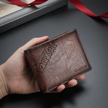Dompet Pria CARRKEN Baru Gaya Retro Warna Gradasi Multifungsi Tempat Kartu Serbaguna Banyak Slot Hadiah untuk Pelajar Muda dan Anak Laki-laki - Coklat - View 6