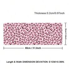 Heart-Shaped Pink Leopard Pattern PU Leather Large Desk Mat, Smooth Waterproof Anti-Slip Mouse Pad, Stain-Proof Desktop Protector, Extra Big Keyboard Table Mat For Office, School, Home PC Desk, Gaming Study Workspace, Easy Clean Desk Cover Pad - View 10