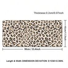 Leopard Print Leather Mouse Pad Beige Brown Thick Durable Keyboard Leather Pad For Office Home Gaming Birthday Gift For Gamers Students Professionals Desktop Laptop Home Office Desk Accessories Minimalist Design - View 14