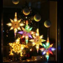 1PC/2pcs Polaris Suction Cup String Light, Christmas Decoration,Battery Powered, Christmas Light String, Curtain Light, Suitable For Autumn And Winter Seasons, Bedroom Decoration, Christmas, Wedding, Christmas Tree Decoration, (Excluding Batteries) - Polaris - View 5