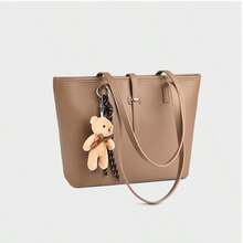 Large Capacity Women's Tote Bag, Solid Color Versatile Crossbody Shoulder Bag, Commuter Bag, Underarm Bag - A - View 8
