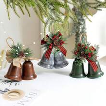 1pc Christmas Tree Bell Ornament – ​​Lightweight Hanging Decoration Suitable For Christmas Trees, Fireplaces, Tabletops, Shelves, And Other Festive Displays. - Multiple Styles - View 2