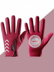 Kids Winter Thermal Gloves, Zipper Closure Anti‑Slip Palm Patch Reflective Arrow Print Touchscreen Gloves For Boys Girls Outdoor Cycling Running - Multicolor - View 8