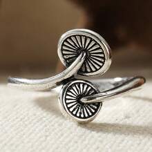 Women's Vintage Mushroom Shaped Ring, Versatile Accessory Suitable For Daily Commute And Casual Wear - Silver - View 6