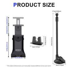xnyocn Universal Car Mount For Phones And Tablets-Powerful Suction Cup For Desktop And Bedside Use-360-Degree Rotating Multifunctional Long-Arm Flexible Hose Mount - Black - View 10