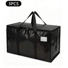 Extra Large Thickened Moving Storage Bag With Sturdy Zipper And Reinforced Handles, Durable Fabric Storage Tote Bag, Suitable For Clothing, Bedding, Ideal For Closet Organization, Home Storage, Moving, Dorm And Seasonal Item Storage - Multicolor - View 13