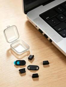 Type C Dust Plug Set With Storage Box, Silicone Anti Dust Port Cover Protector, Anti-Lint Waterproof Dust Stopper For Laptop Phone Electronic Devices, 4/13/90pcs - B - View 2