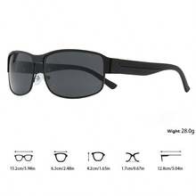 2PCS Fashion Classic Square Glasses Multi Color Combination Unisex Metal Style Suitable For Fishing Travel Vacation And Summer Beach Use Daily Wear - 4PCSF8485-5 - View 9