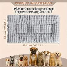 Pet Cat Dog Bed All Season Thickened Comfortable Plush Pet Bed Pad Removable Washable Durable Anti-Slip Dog Bed Sofa Cushion - Grey - View 8