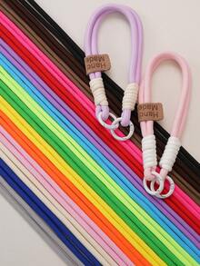 15-35m Diameter 5mm Polyester Braided Rope - 24 Solid Colors, Suitable For Weaving Crafts And Large Hole Bead DIY Projects - Soft Durable Multi-Color Handmade Materials, Bright Color Craft Rope, Beading String - Solid Color Rope - View 3