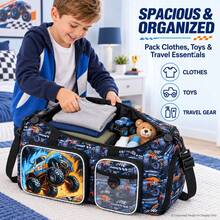 Kids Duffle Bag Boys Travel Gym Bag Large Capacity Overnight Weekender Sleepover Sports Bag Halloween Christmas Gift With Multiple Pockets - one-size - View 4