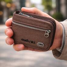 Cartera Ecko Unltd. Original | Billetera de Tela con Cierre y Múltiples Compartimentos.  Poliéster    Cartera/Billetera  2026 - Marrón - Ver 7