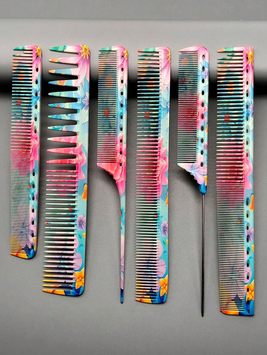 Professional Salon Hair Cutting Tools, Hair Cutting Comb, Easy-To-Use Styling Hair Comb, Essential Home Styling Comb, Tail Comb, Women's Hair Comb, Men's Hair Comb, Etc. - Multicolor - View 1