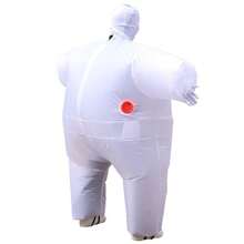 Adult Pure White All Inclusive Inflatable Costume, White Silicone Fat Doll Walking Inflatable Costume, Halloween Party Party Funny Props - Multicolor - View 4