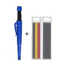 2.8mm Mechanical Carpenter Pencil Set, Includes 12 Replacement Leads, Solid Deep Hole Carpenter Pencil Marking Tool, Built-In Pencil Sharpener, Suitable For Construction (1 Pencil + 2 Boxes Of Leads) - Sets - View 8
