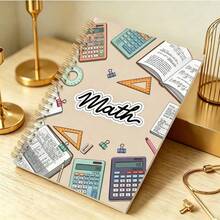 دفتر ملاحظات حلزوني واحد، يتميز بتصميم نمط رياضي لطيف مع لوحة ألوان باستيل ناعمة، غلاف بأسلوب ملصقات ورقية ممتعة، هدية مثالية لعشاق الرياضيات، مناسب أيضًا للطلاب الذين يحبون الرياضيات وعشاق القرطاسية - كتاب واحد (50 صفحة، 100 صفحة) - مشاهدة 9