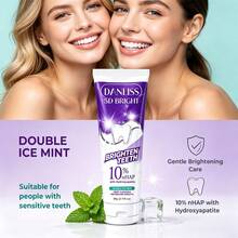 Pasta Gigi Pemutih Hidroksiapatit, Formula Mint Ganda. Segar dan Dingin, Napas Segar Tahan Lama. Pembersihan Mendalam, Menghilangkan Noda dan Kotoran, Memperbaiki Gigi Kuning. Formula Lembut, Cocok untuk Gigi Sensitif, Perawatan Mulut Harian, 60g - Mint - View 7