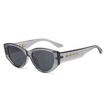 1PC Men's Fashion Glasses New High Quality Vintage Cat Eye Frame With Rivet Detail Niche Design Daily Wear Photo Outdoor Fishing Cycling Use - Multicolor - View 12