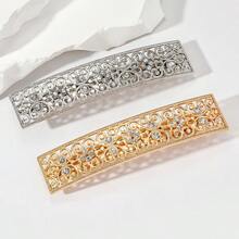 1 buah Jepit Rambut Rhinestone Vintage - Aksesori Ekor Kuda Paduan Elegan untuk Wanita, Hiasan Rambut Manis untuk Pemakaian Sehari-hari - MultiWarna - View 2