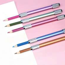 5pcs Metal Dual-End Pencil Extender, Metal Extension Rod, Pencil Barrel Lengthener, Sketching & Colored Pencil Extender - Sets - View 5