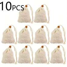1/3/5/10pcs Soap Bag Mesh Exfoliating, Natural Sisal Soap Bag, Shower Soap Holder Bag, Use Like Massage And Scrubbing (5.5 X 3.5 Inches) - Jute Soap Bag - View 10
