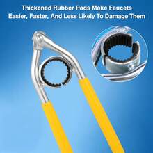 Tatukiko Aerator Wrench Carbon Steel Alloy Non-Slip Installation Tool Kitchen Bathroom Faucet Aerator Removal Wrench - Yellow - View 4