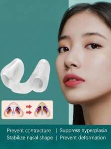 Adjustable Transparent Silicone Nose Clip - Improves Breathing, Comfortable And Durable, Suitable For Snoring And Nasal Congestion Relief, Easy To Clean, Portable - Fits Various Nostril Sizes, Anti-Snoring Device - Multicolor - View 2