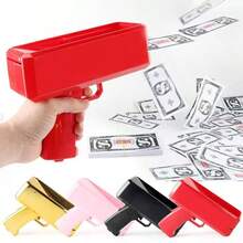 Super Money Gun Toy, Perfect For Lively Party Atmosphere, Suitable For Football Games And Competition Parties, Includes 10 Pieces Of Prop Dollars - Multiple Styles - View 2